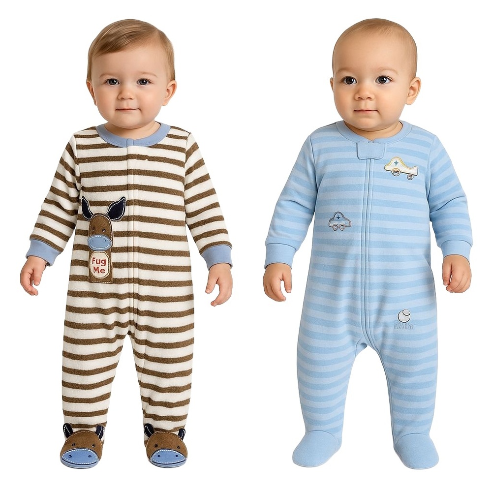 KOALABABY/GYMBOREE “Hug Me” Sleeper & Blue‎ Striped Airplane Sleeper 0–3 Months